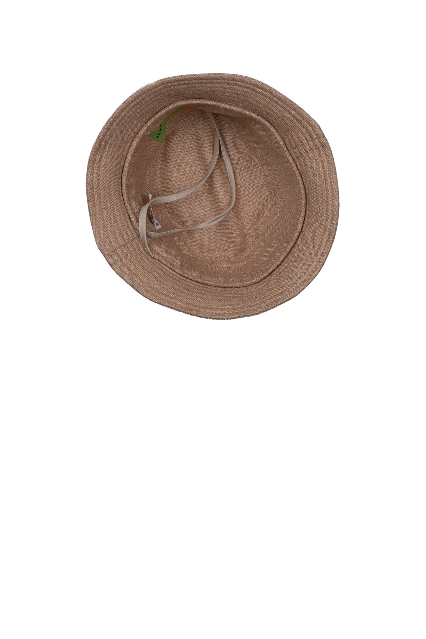 BUCKET HAT | ADJUSTABLE | WOVEN LINEN, SILK AND WOOL | LIGHT CREAM WITH SAND AND ORANGE SPECKLES
