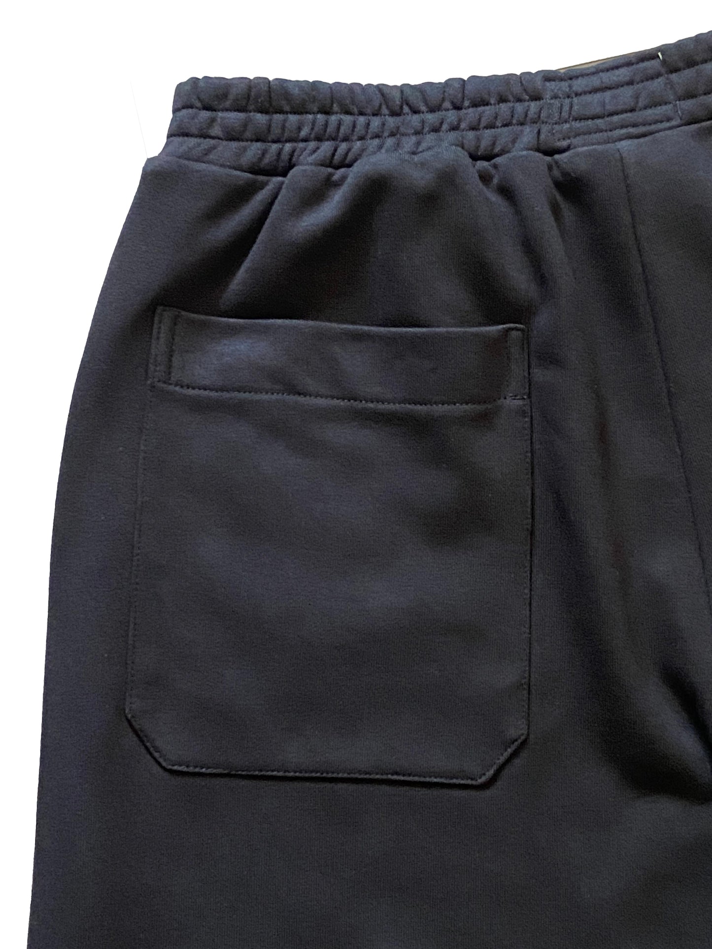 Black pants with a pocket on a white background