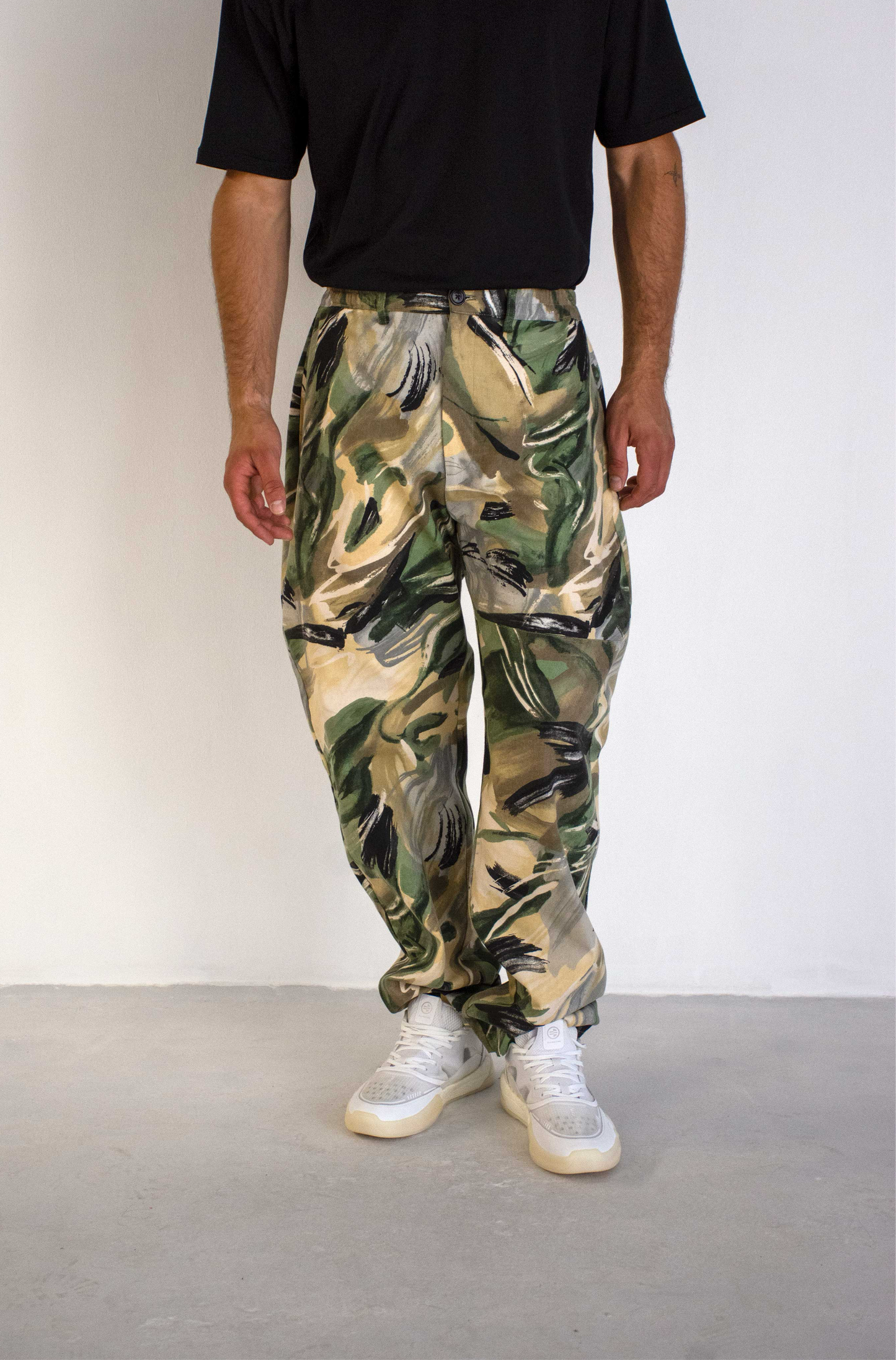 PRINTED CUSTOMIZED COTTON TROUSERS