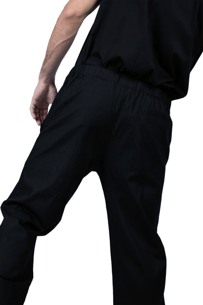 BLACK LINEN PANTS | ADJUSTABLE | CUSTOMIZED REVERSIBLE HEMS