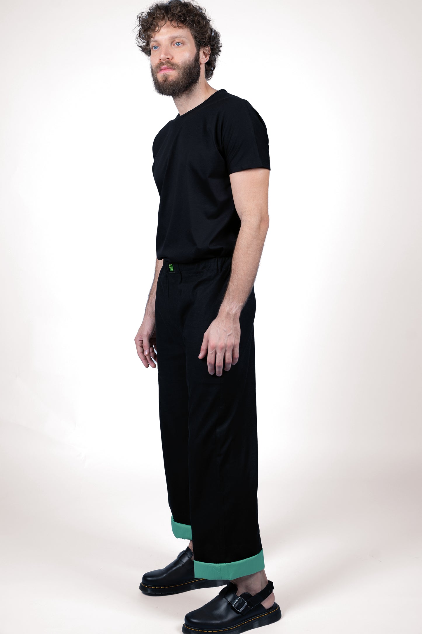 BLACK LINEN PANTS | ADJUSTABLE | CUSTOMIZED REVERSIBLE HEMS