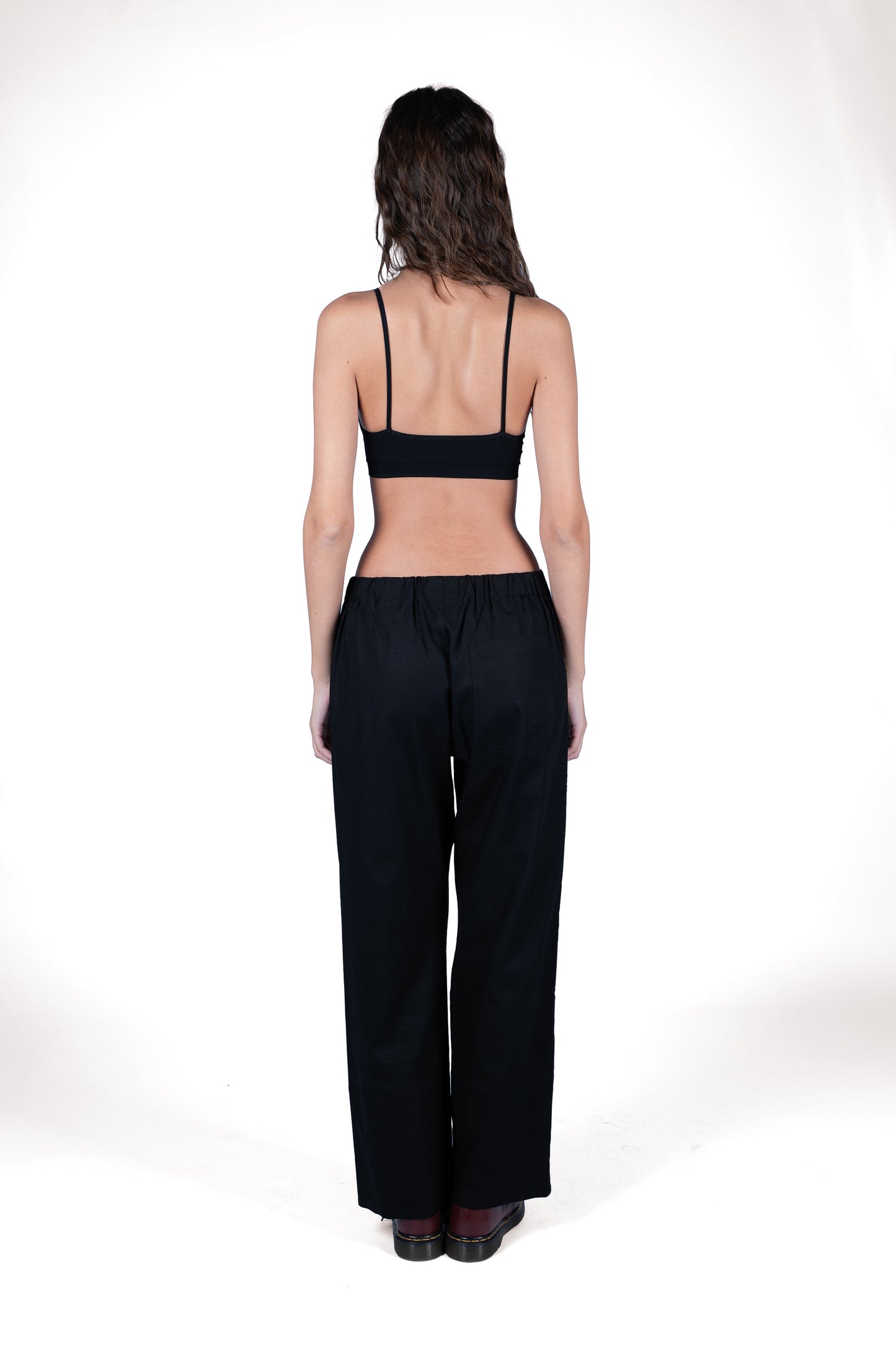 BLACK LINEN PANTS | ADJUSTABLE | CUSTOMIZED REVERSIBLE HEMS