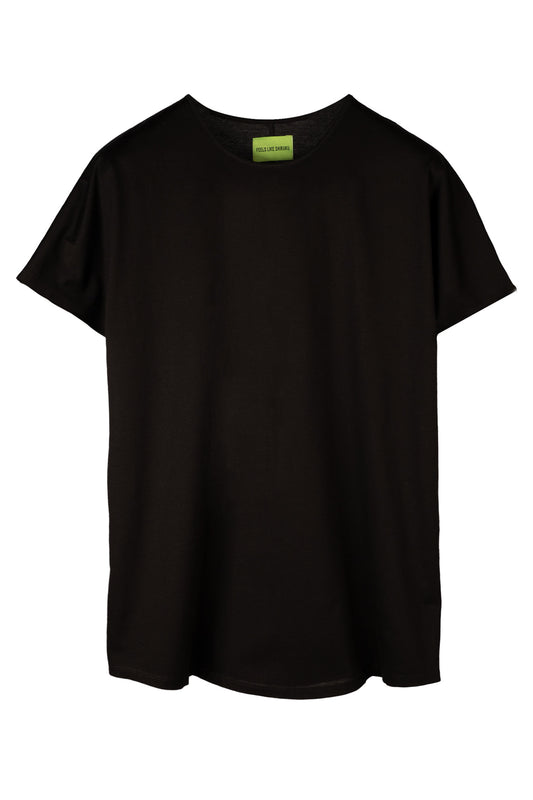 BLACK T-SHIRT | MERCERIZED COTTON