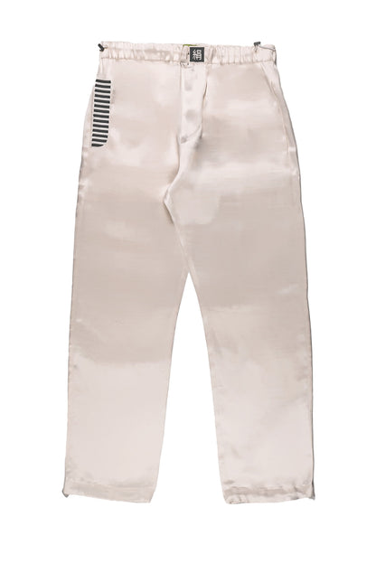 IVORY TAFFETA SILK TROUSERS | ADJUSTABLE