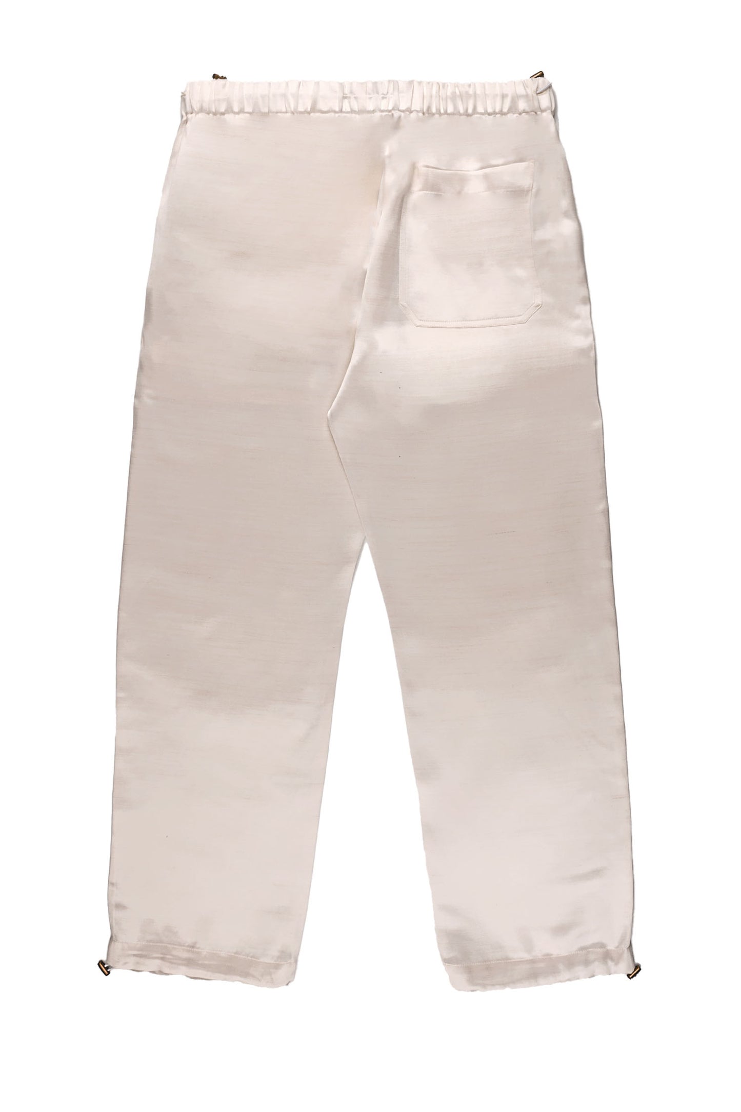IVORY TAFFETA SILK TROUSERS | ADJUSTABLE