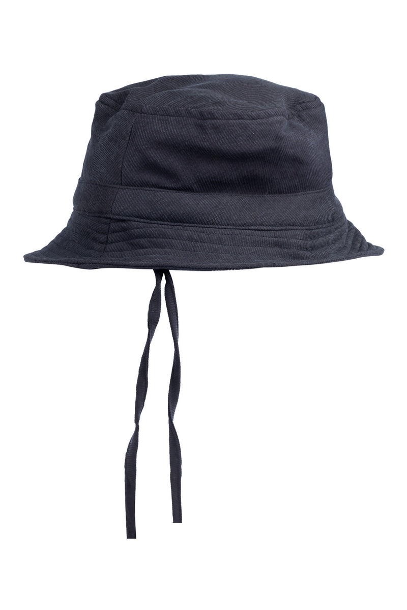 BUCKET HAT | BLACK PATTERNED ITALIAN CUPRO