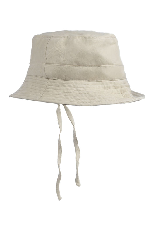 BUCKET HAT | BEIGE IRISH LINEN