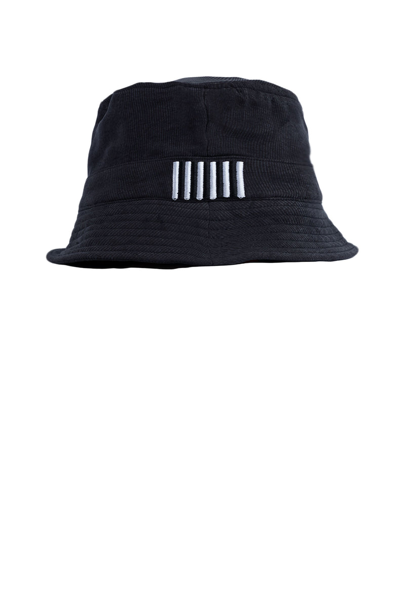 BUCKET HAT | BLACK PATTERNED ITALIAN CUPRO