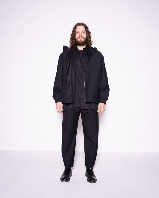 BLACK LIGHT FRENCH WOOL TEC JACKET