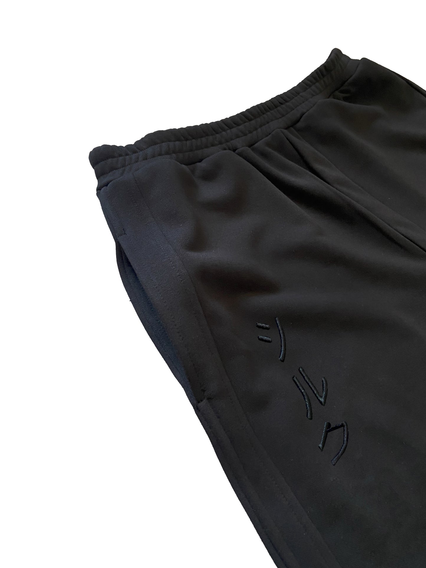 FLS SIDE TAPE COTTON KNITTED SWEATPANTS WITH CUSTOM RECTANGLE EMBROIDERY BGN