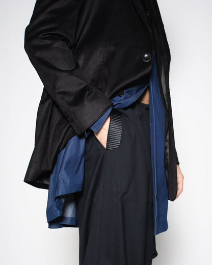 SNAKE SILK VELVET TAILORED JACKET WITH CUSTOM BUTTONS