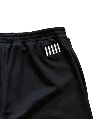 FLS SIDE TAPE COTTON KNITTED SWEATPANTS WITH CUSTOM RECTANGLE EMBROIDERY BGY