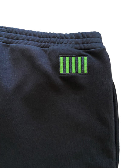 FLS SIDE TAPE COTTON KNITTED SWEATPANTS WITH CUSTOM RECTANGLE EMBROIDERY BGN