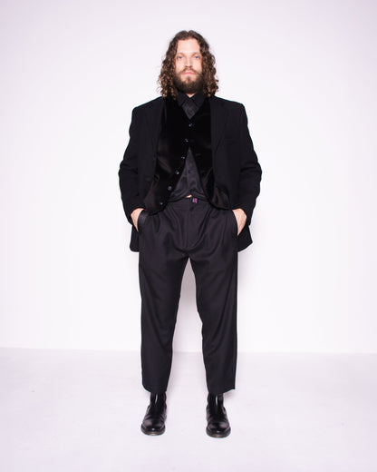 TWEED WOOL TAILORED JACKET WITH CUSTOM BUTTONS