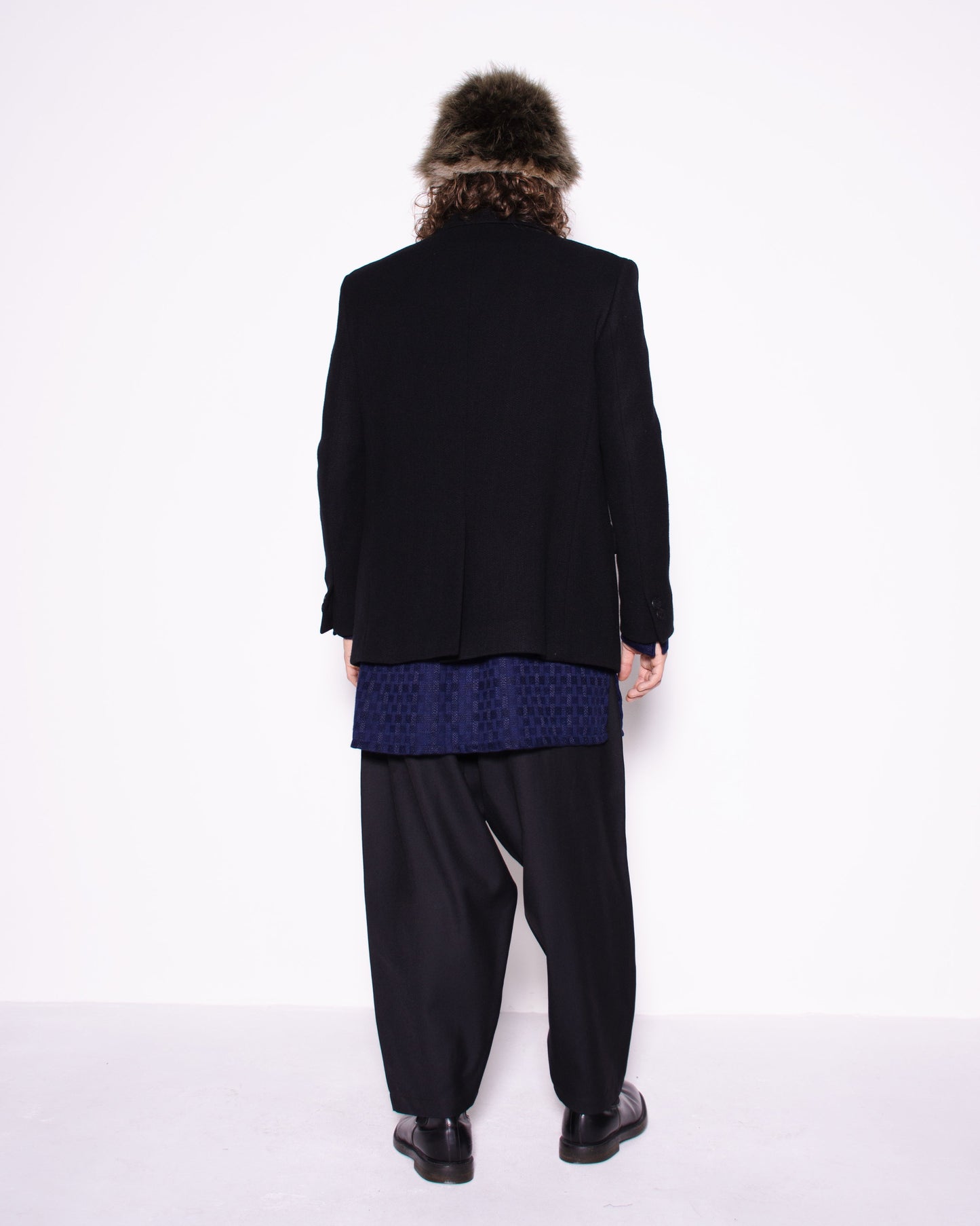 TWEED WOOL TAILORED JACKET WITH CUSTOM BUTTONS