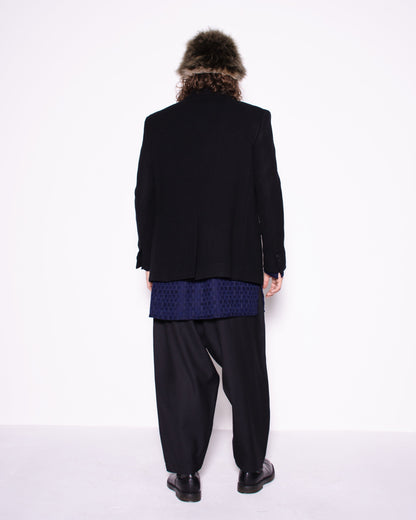 TWEED WOOL TAILORED JACKET WITH CUSTOM BUTTONS