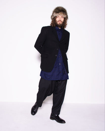 TWEED WOOL TAILORED JACKET WITH CUSTOM BUTTONS