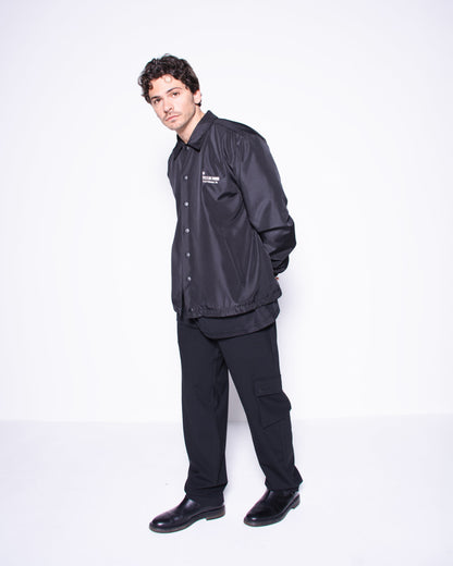 BLACK COACH JACKET X AB CHROMOSOME ARTIST DRAWING