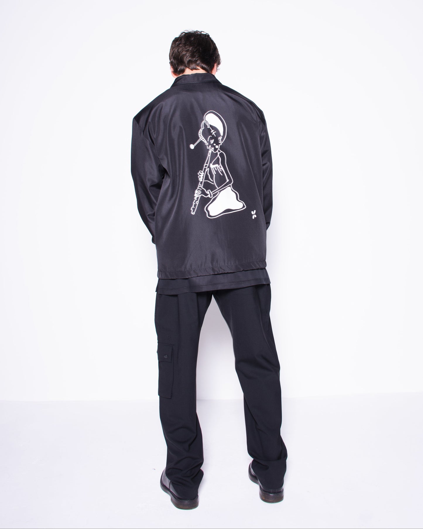 BLACK COACH JACKET X AB CHROMOSOME ARTIST DRAWING