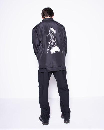 BLACK COACH JACKET X AB CHROMOSOME ARTIST DRAWING