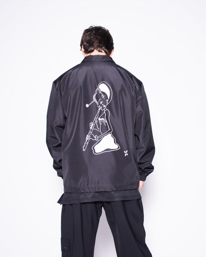 BLACK COACH JACKET X AB CHROMOSOME ARTIST DRAWING