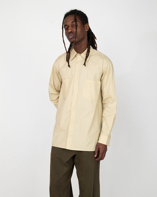 LIGHT BEIGE PAPER MOON COTTON BUTTONED SHIRT