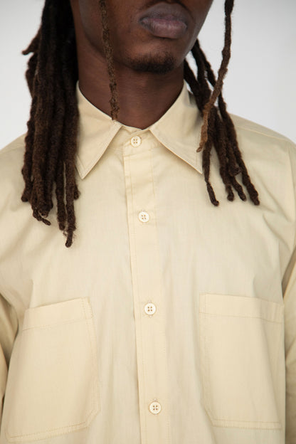 LIGHT BEIGE PAPER MOON COTTON BUTTONED SHIRT