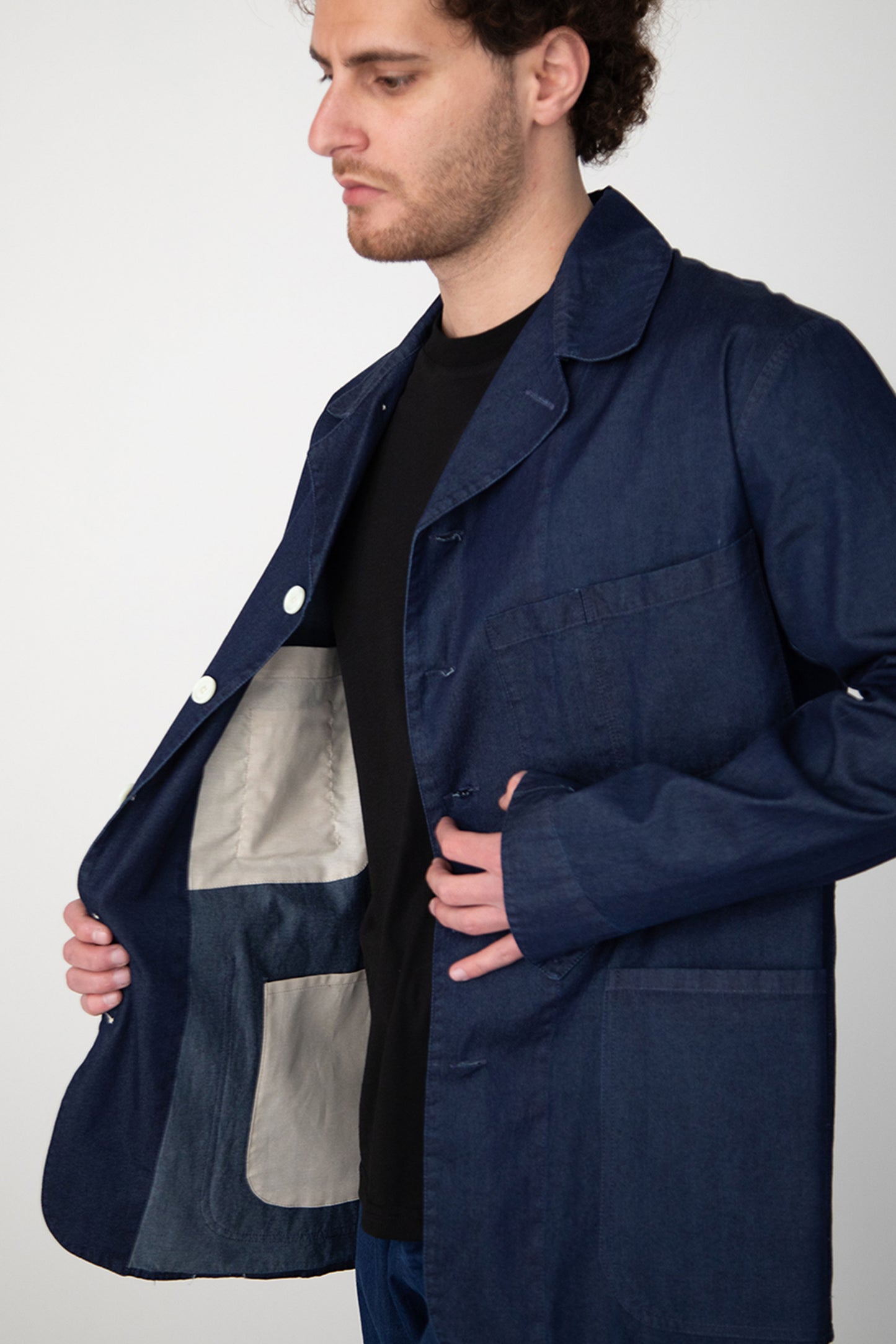 INDIGO DYED ITALIAN DENIM JACKET